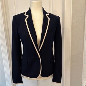 Women's Navy Blazer with White Trim